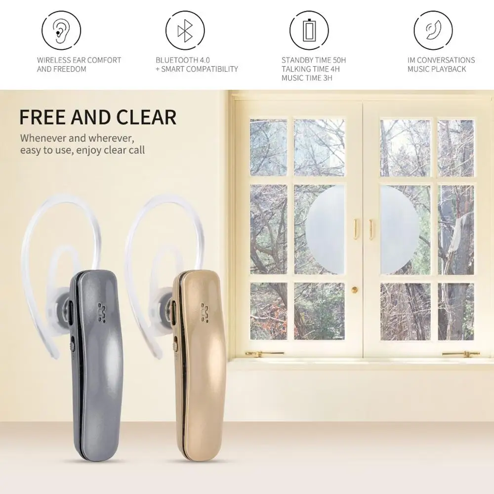 Fineblue HF88 Mini Brezžična Bluetooth Slušalka stereo Slušalke šport čepkov z mikrofonom za iPhone x 8 Samsung opomba 7 redmi pro