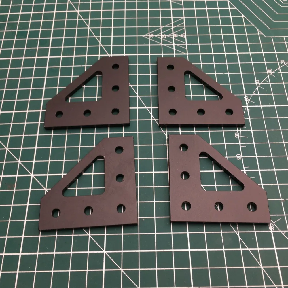 4 mm black anodiziranega aluminija Zgornjem kotu tablice Dnu tee ploščo za nadgradnjo AM8/Anet 3D tiskalnik deli spodnjem kotu tablice