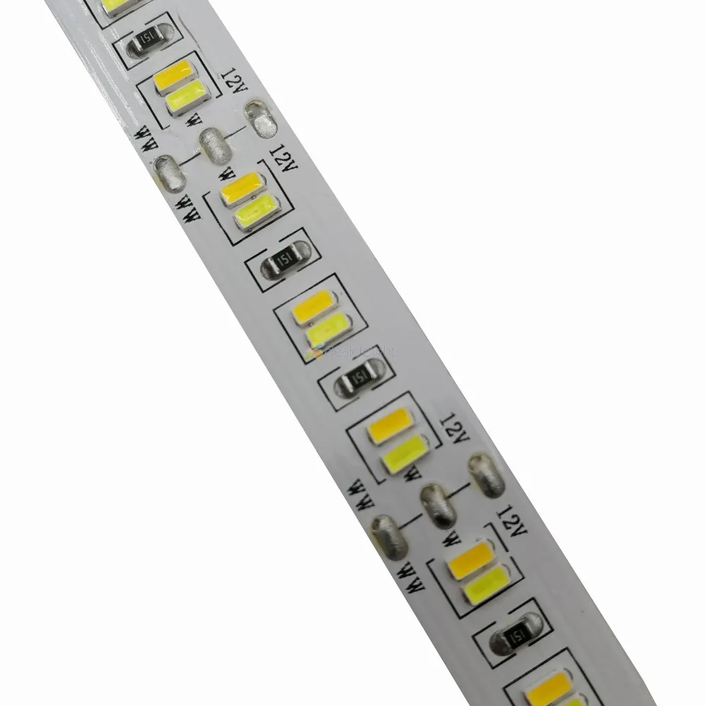 5M 3014 216D SCT LED Trak Dvojna Barvna Temperatura Nastavljiva Prilagodljiv Trak Lučka IP20 non-nepremočljiva