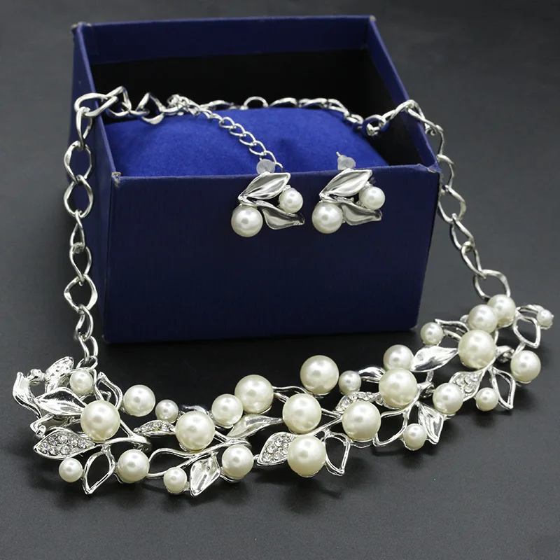 Miuoxion Nov Modni Bohemia nakit Trgovini Pearl Listov Komplet Ogrlica Za Ženske Namour Čar božično Darilo