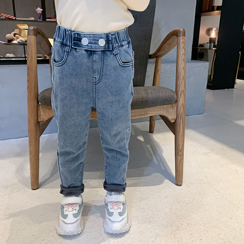 Mila Chou jeans Dekle otroške Hlače Big Otrok, Jeseni in Pozimi Debele Moda Hlače Otroci Oblačila