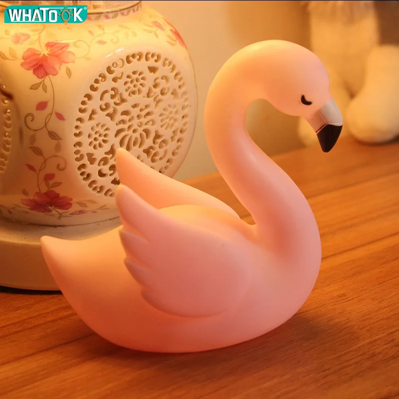 3D Flamingo Noč, Luči, Led Žarnice Swan Desk Luminaria Otroška Spalna namizne Svetilke Rojstni Dekoracijo Otroci, Otroci Darilo Igrača