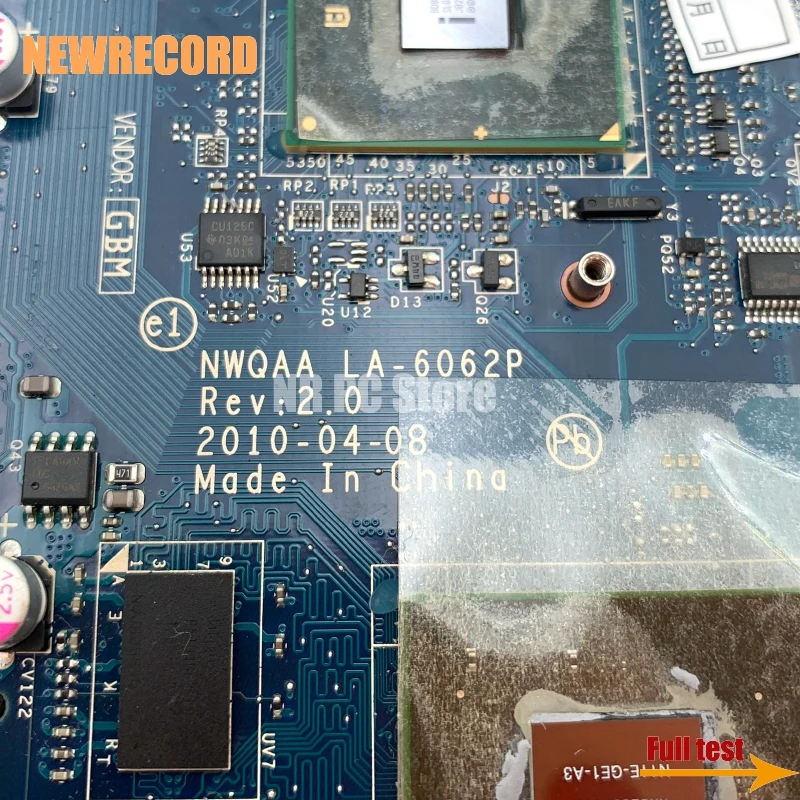 NEWRECORD Za NWQAA LA-6062P K000104430 Toshiba satellite A660 A665 Prenosni računalnik z matično ploščo 3D Različica HM55 GT330M GPU prosti CPU