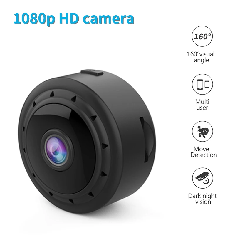 1080P Mini Wifi Kamera Varnost Domov Nadzor Webcam Smart Nočno gledanje HD Video Senzor Gibanja IP Daljinsko Spremljanje Telefon App