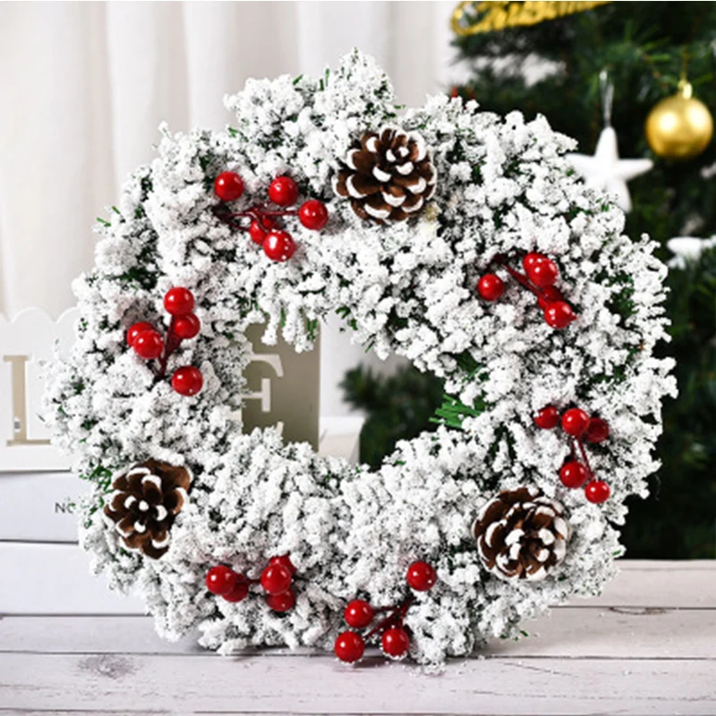 30 CM Božično Drevo Garland Dekoracijo Božični Zahvalni Družinski Poročni Dekoracijo Ponaredek Cvetje Počitnice Stranka Dekoracijo