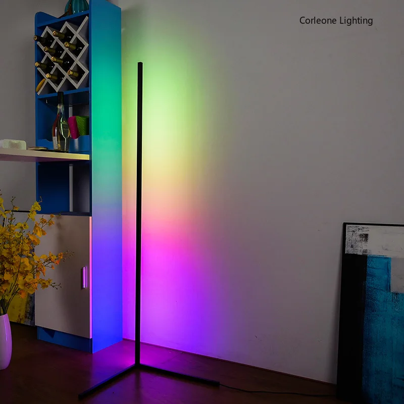 Nordijska RGB Mizo v Kotu Svetilka Moderne Preprost LED namizne Svetilke, za Spalnico Postelji Night Stand Lučka APP Nadzor RGB luç