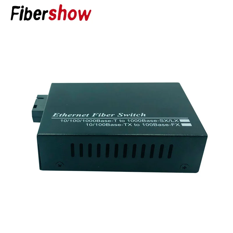10/100/1000M Optični Ethernet stikalo 2*priključek RJ45&1*SC Optični Mediji Pretvornik Single Mode fiber Vrata