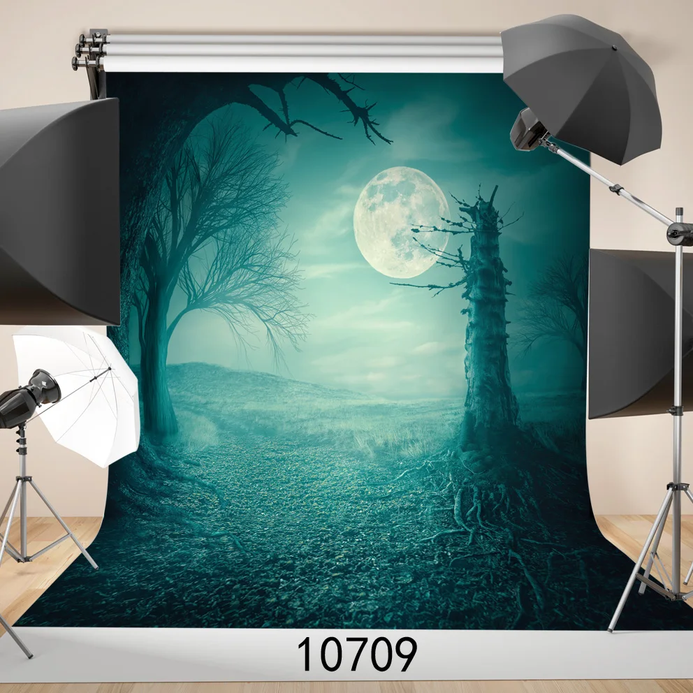 Umiranje Gozdov Pod Luno Fotografske Ozadju Prilagodite Halloween Ozadje Vinil Fotografija Ozadje Za Photoshoot