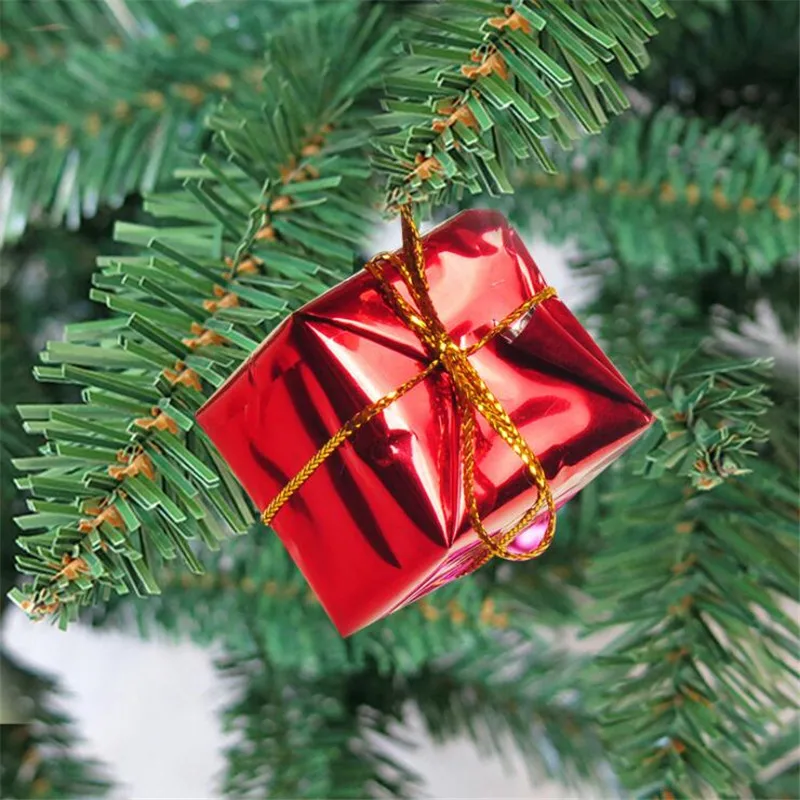 Chrismas Drevo Okraski Mini Darilo Škatle, Obliko Majhen boben Božični Okraski Božič, Darila Visi Drevo Ornament