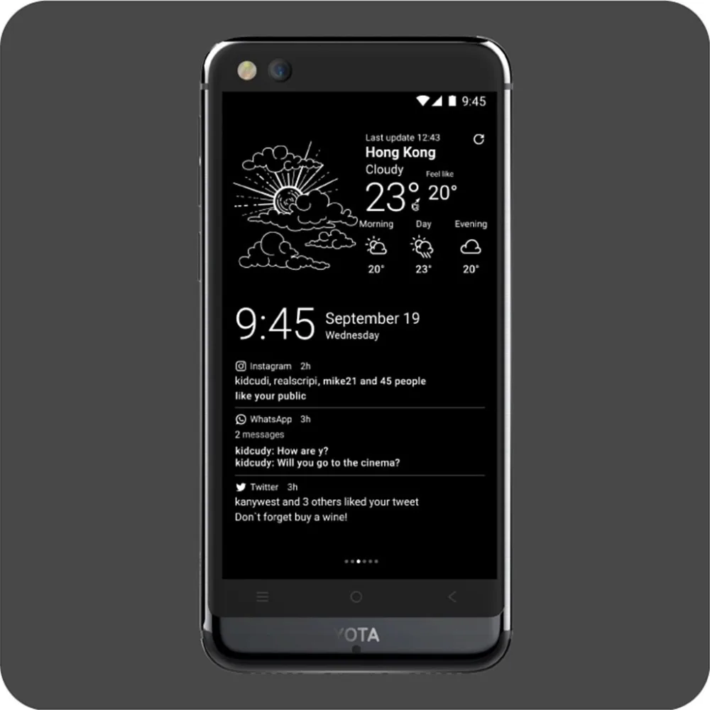 Globalna različica Yota 3 + Yota 3+ Yotaphone3+ Android8.1OctaCore DualScreen 5.5
