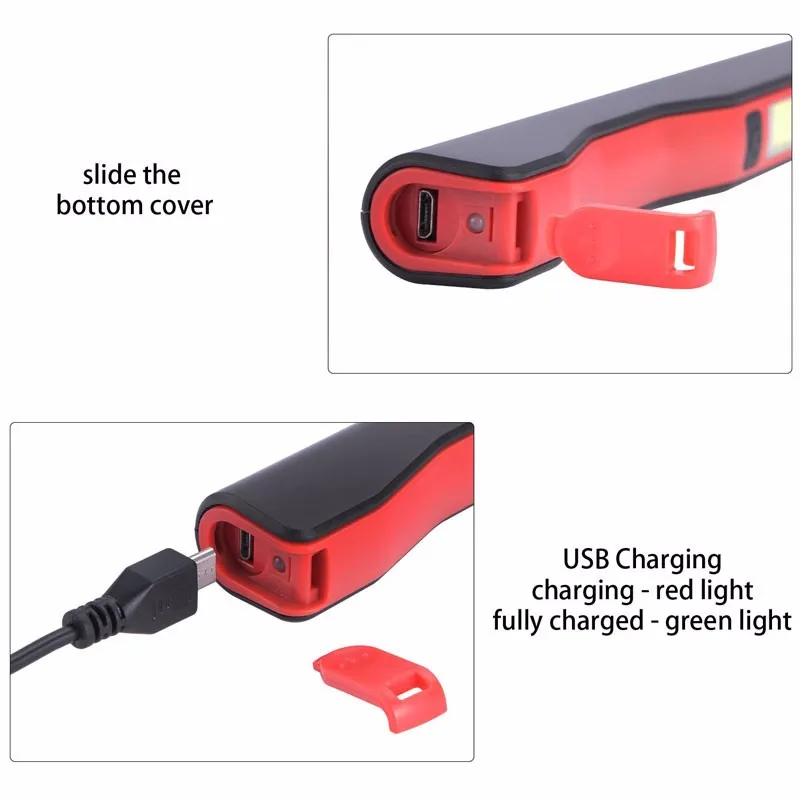 TMWT Večfunkcijsko Žep Sili Pero Svetilka USB Polnilne Delo lahki Prenosni Cob LED Pero Lahka