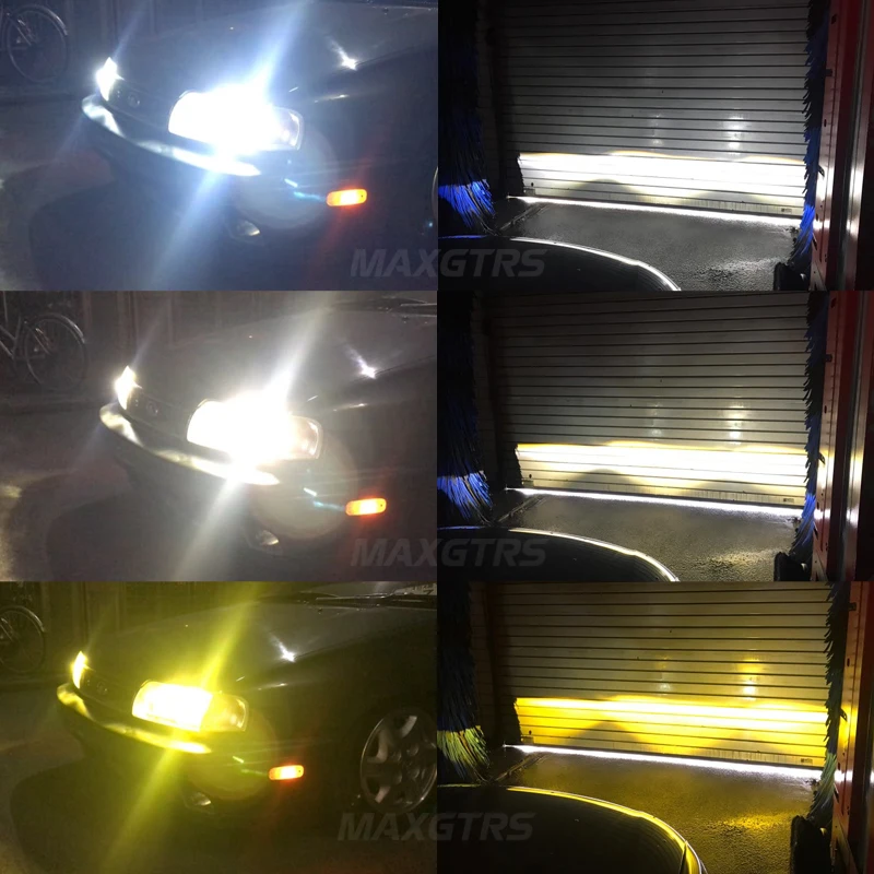 2x 3 Spreminjanje Barv LED Žarnice Žarometov Luči za Meglo H1 H4 H7, H8/H9/H11 9005 HB3 9006 HB4 9012 3000K/rumena 4300K/toplo 6000K/bela
