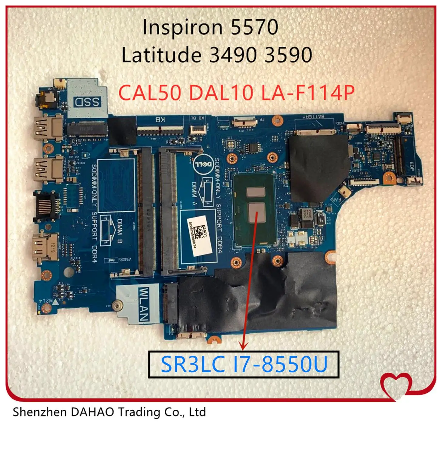 CN-0HXN7H 0V5DDM Za DELL Inspiron 15 5570 5770 Latitude 3590 prenosni računalnik z matično ploščo CAL60 LA-F114P Z SR3LC I7-8550U DDR4 TEST OK